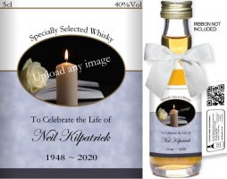Personalised Alcohol Miniatures | Funeral Label: 01