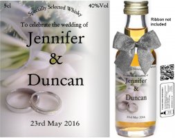 Personalised Alcohol Miniatures | Wedding Favour Label 07