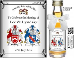 Personalised Alcohol Miniatures | Wedding Favour Label 10