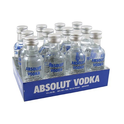 Absolut Blue Vodka Miniatures - 12 PACK - Click Image to Close