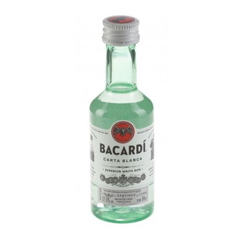 Bacardi "Carta Blanca" Rum Miniature 5cl Bottle - Click Image to Close