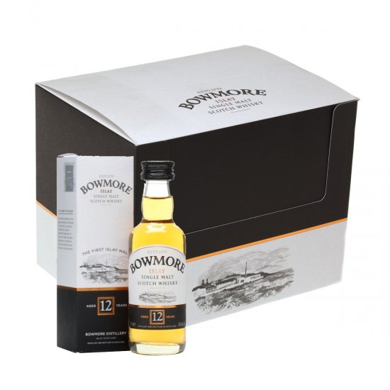 Bowmore 12 yo Whisky Miniatures - 12 PACK - Click Image to Close