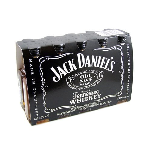 Jack Daniels Whiskey Miniatures - 10 PACK - Click Image to Close