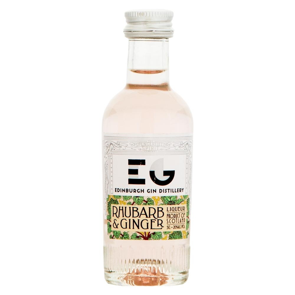 Edinburgh "Rhubarb & Ginger" Gin Liqueur Miniature 5cl Bottle - Click Image to Close