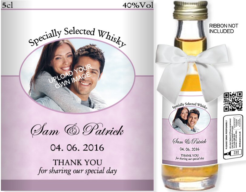 Personalised Alcohol Miniatures | Upload Your Image 01B - Click Image to Close