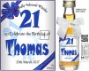 Personalised Miniature Spirit Bottles | Birthday Label 02