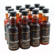 Captain Morgan Dark Rum 5cl Miniatures - 12 PACK
