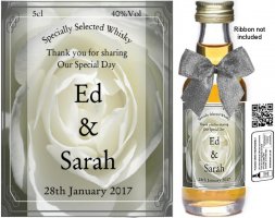 Personalised Miniature Favour Bottles | Anniversary Label 02