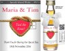 Personalised Alcohol Miniatures | Wedding Favour Label 20A
