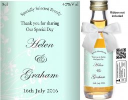 Personalised Alcohol Miniatures | Wedding Favour Label 24