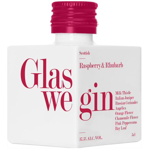 Glaswegin \"Raspberry & Rhubarb\" Gin Miniature 5cl Bottle