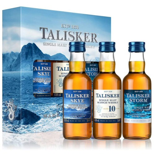 Talisker Scotch Whisky Miniatures - Gift Set 3 X 5cl