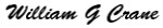 William Crane Signature